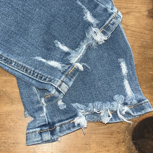 Women's Miss Me Blue Jeans with Button Fly with distressed hem ankles size 25 - Picture 10 of 10